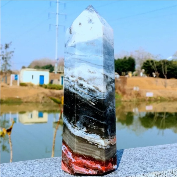 Incredible Ocean Jasper gemstone Tower - Picture 2 of 8